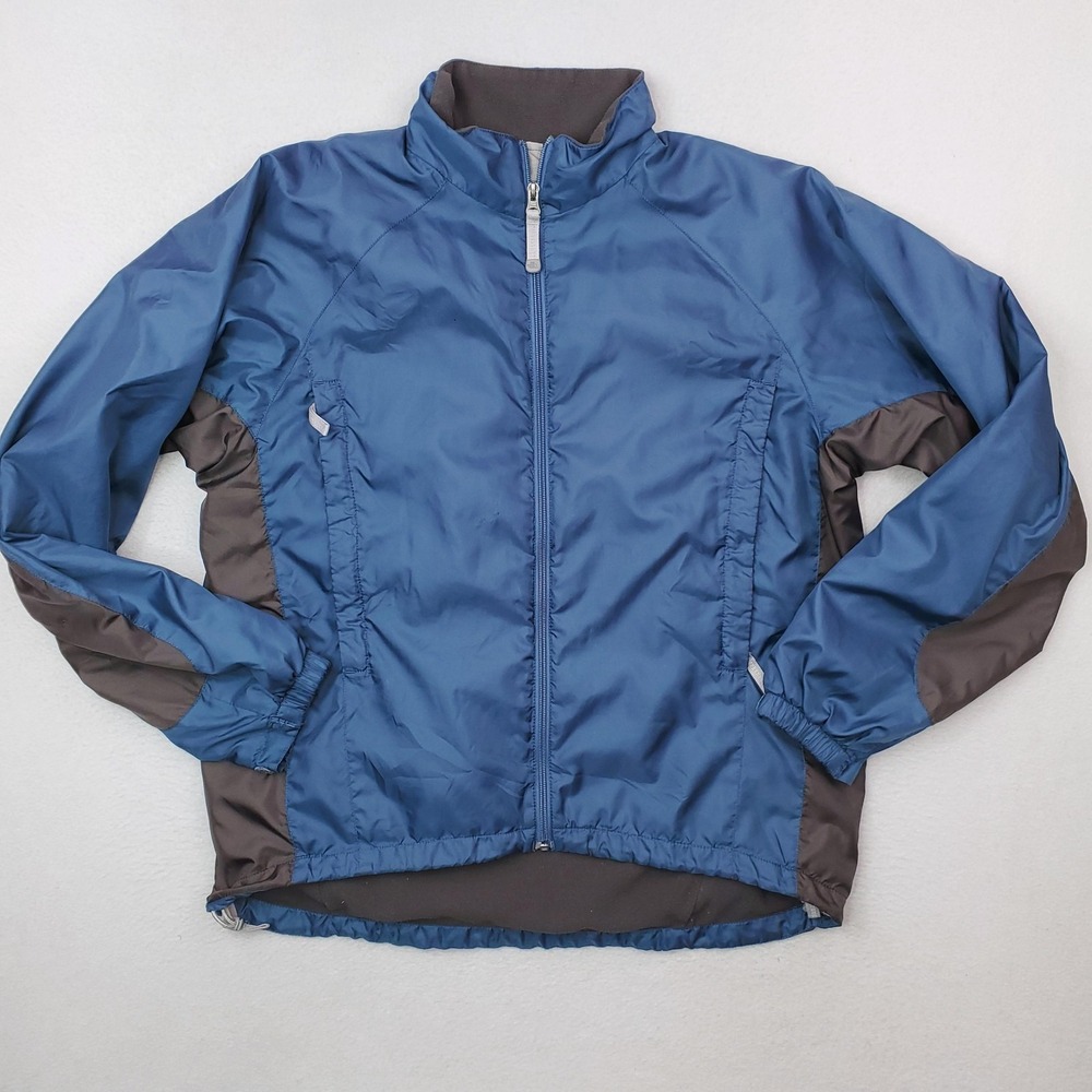 North Face Jacket Mens Medium Blue Gray Full Zip Fleece Lined Outdoor Coat